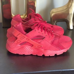 Nike Huarache Shoes Red Size 6.5Y